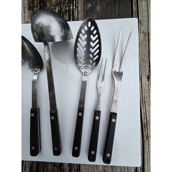 Vintage Set 7 Ekco Stainless Vanadium Flint Arrow Kitchen Utensil USA - Picture 4 of 11
